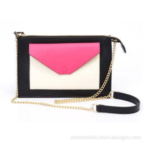 Small Leather Envelope Clutch Ladies Leather Handbags in Bl